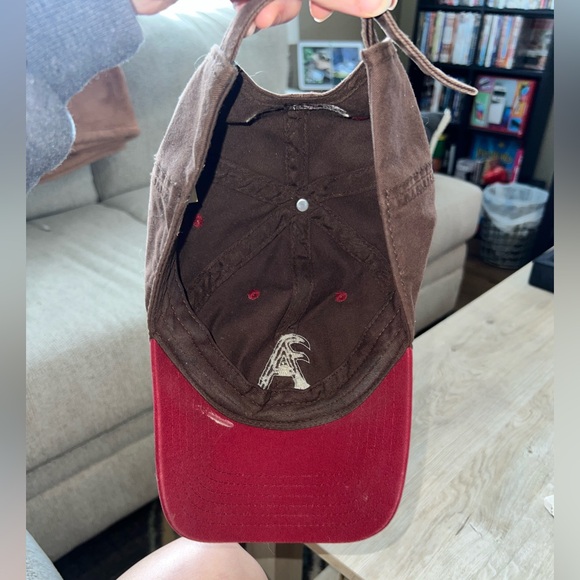 Brown Arkansas Razorback Baseball Cap. Good condition. Adjustable strap - Picture 4 of 4